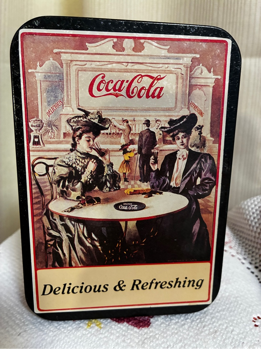 Coca Cola Retro Illustration Empty Tin Metal